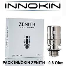 Pack de 5 resistances type zenith innokin 0,8 ohm